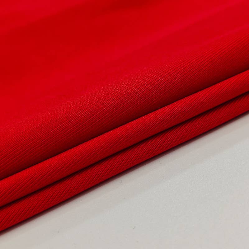 Solid color deep V drawstring pleated dress