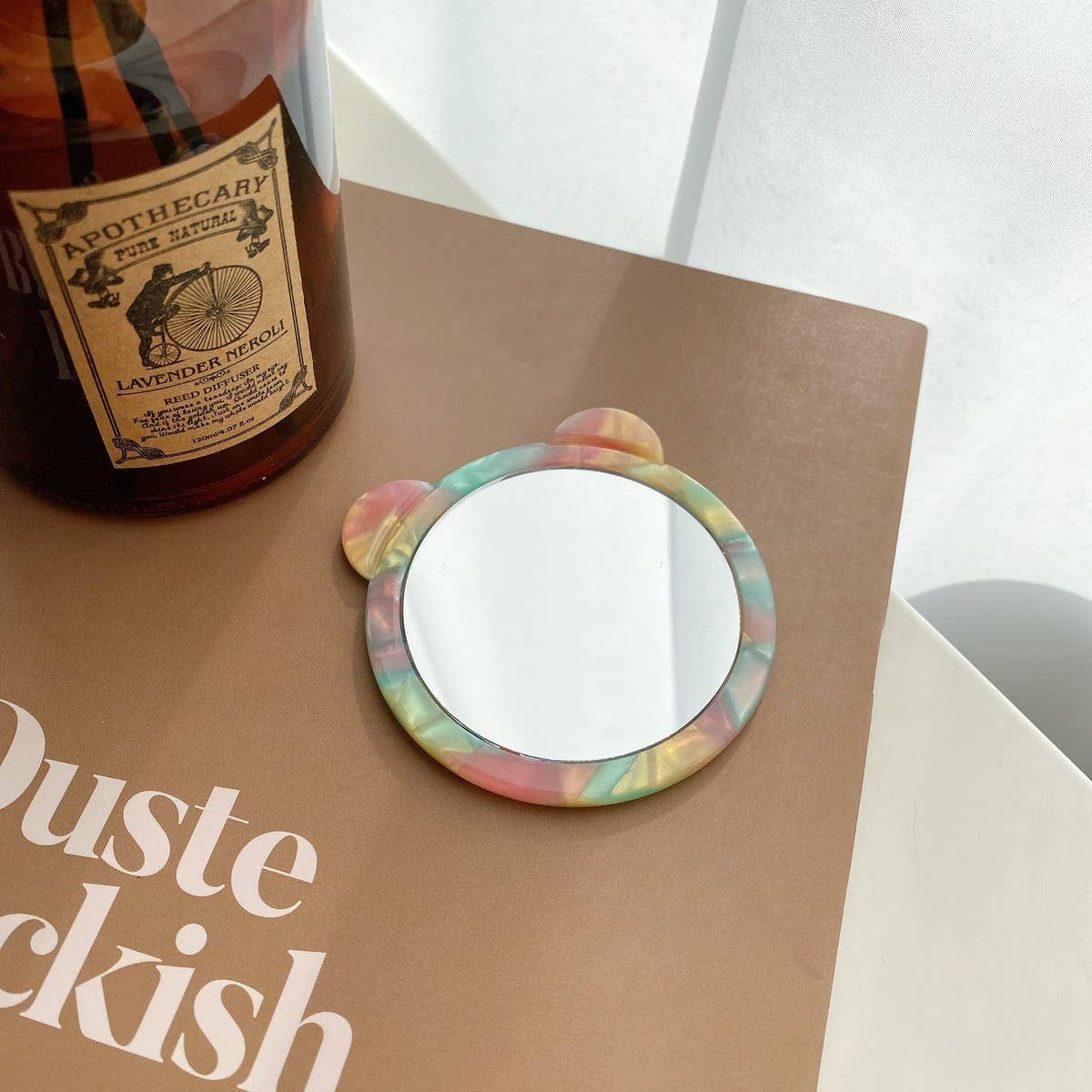 Cute Animal Acetate Mini Makeup Mirror, Portable