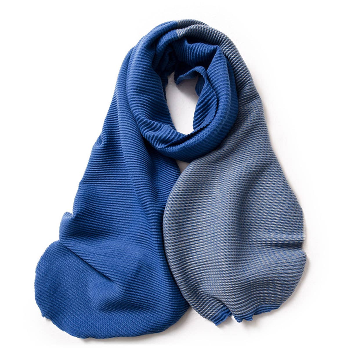 Double-Sided Crinkle Scarf - Elegant Winter Wrap