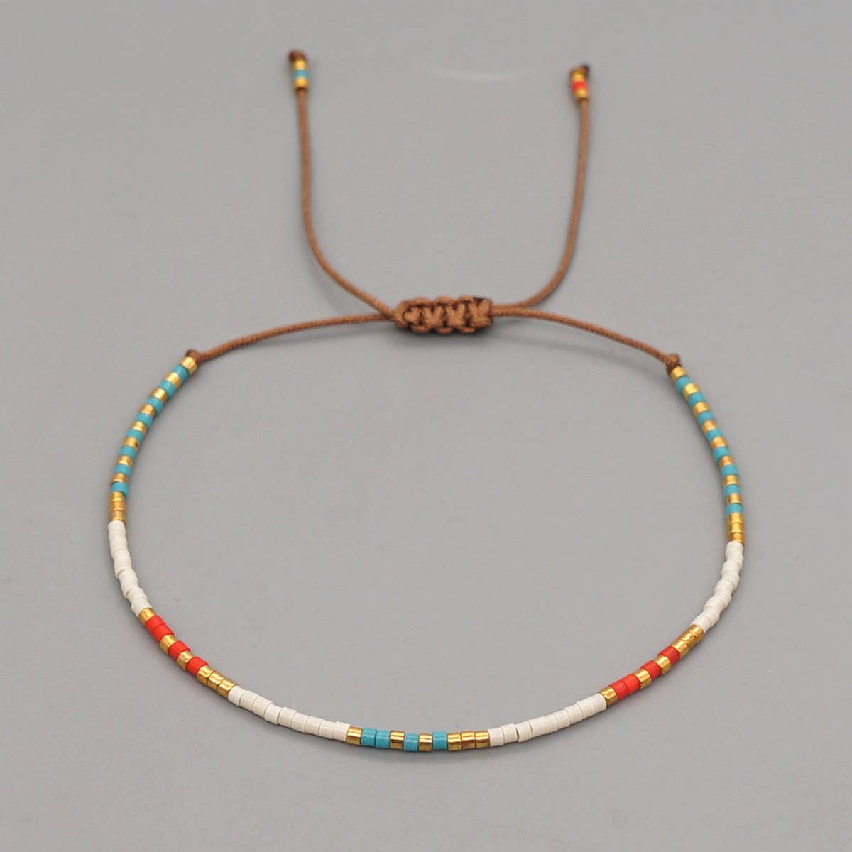 HAND-WOVEN BEADED MULTI-COLOR RICE BEAD BRACELET