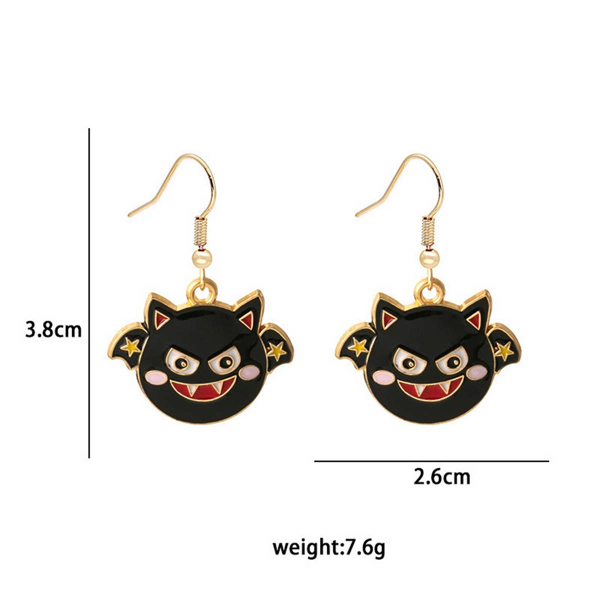 HALLOWEEN PUMPKIN HEAD DEVIL EARRINGS