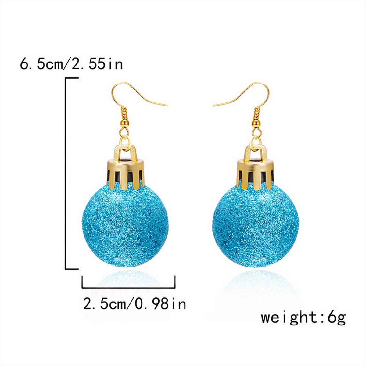 COLORFUL CHRISTMAS NEW BALL EARRINGS