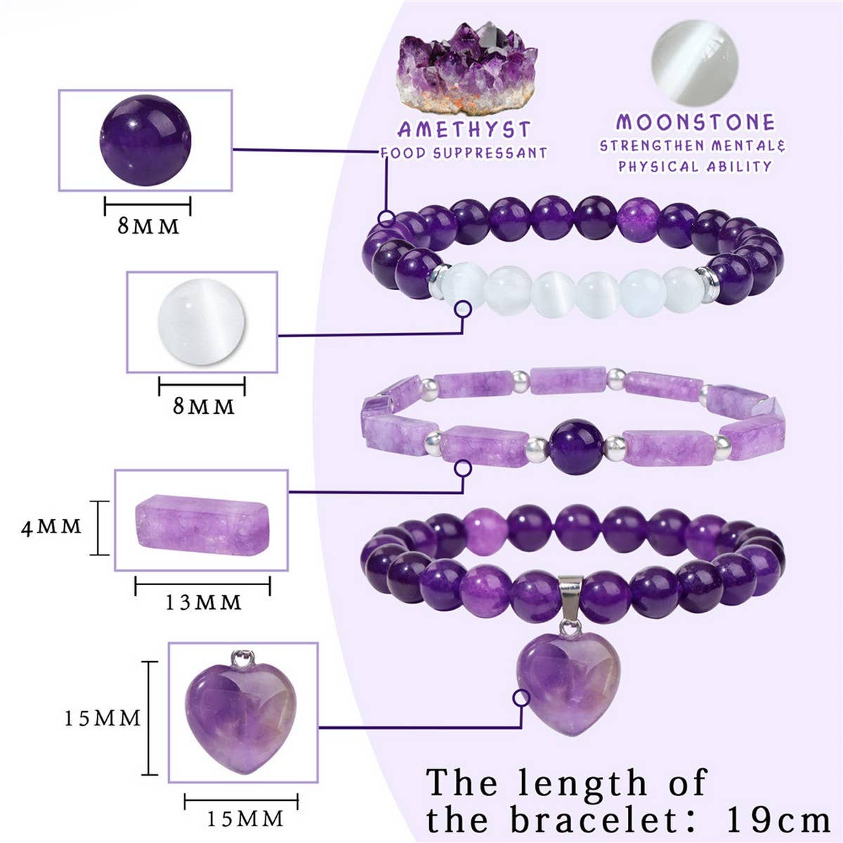 CWAJE4222_NATURAL AMETHYST HEART PENDANT SET BRACELET