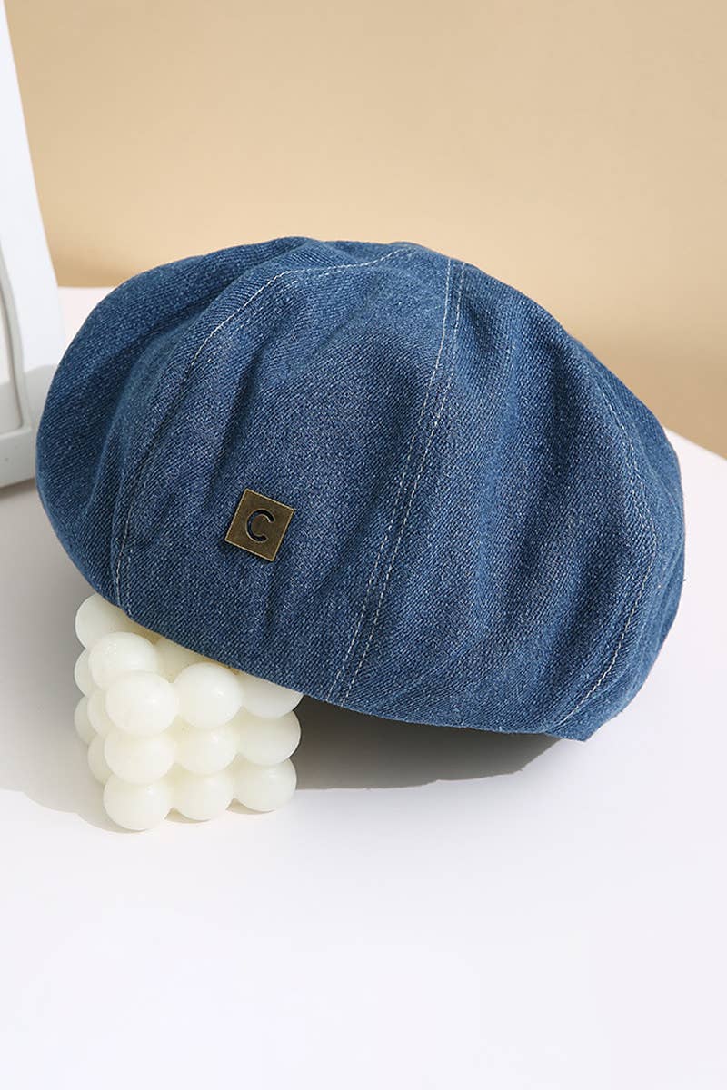 DENIM  FASHION BERET CAP_CWAH0484