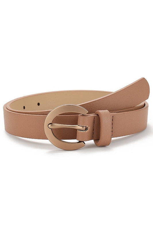 CASUAL ROUND BUCKLE SIMPLE BELT_CWABE039