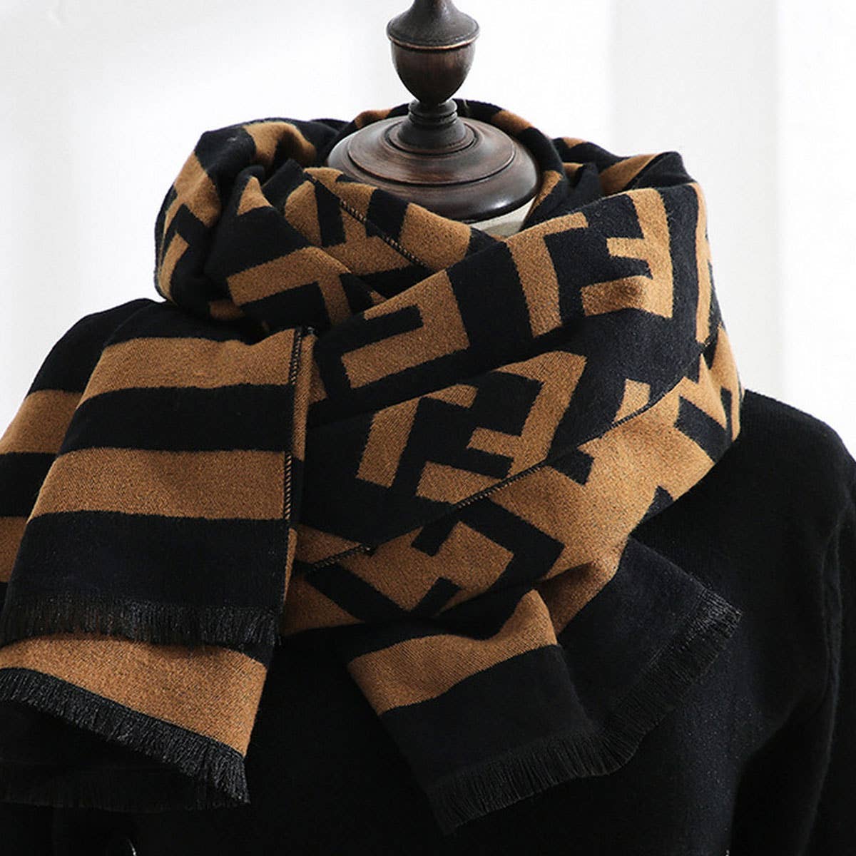 Double-Sided Faux Cashmere Scarf??Warm Shawl