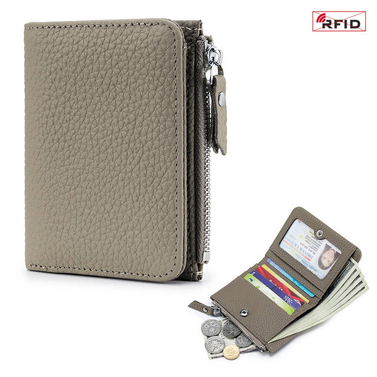 ULTRA-THIN SHORT CARD HOLDER GENUINE LEATHER WALLET_CWAB3704