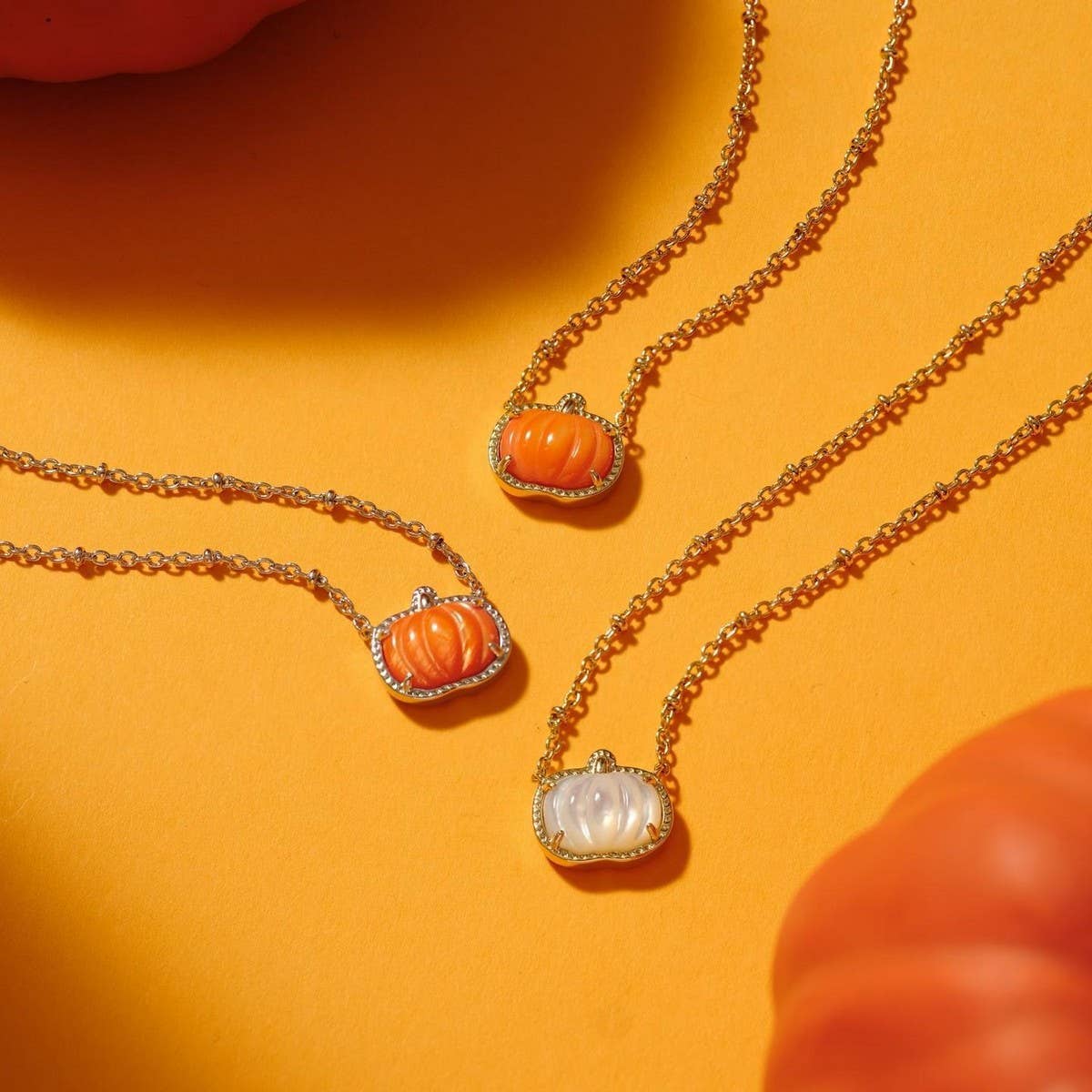 NEW PERSONALIZED PUMPKIN TEXTURE NECKLACE