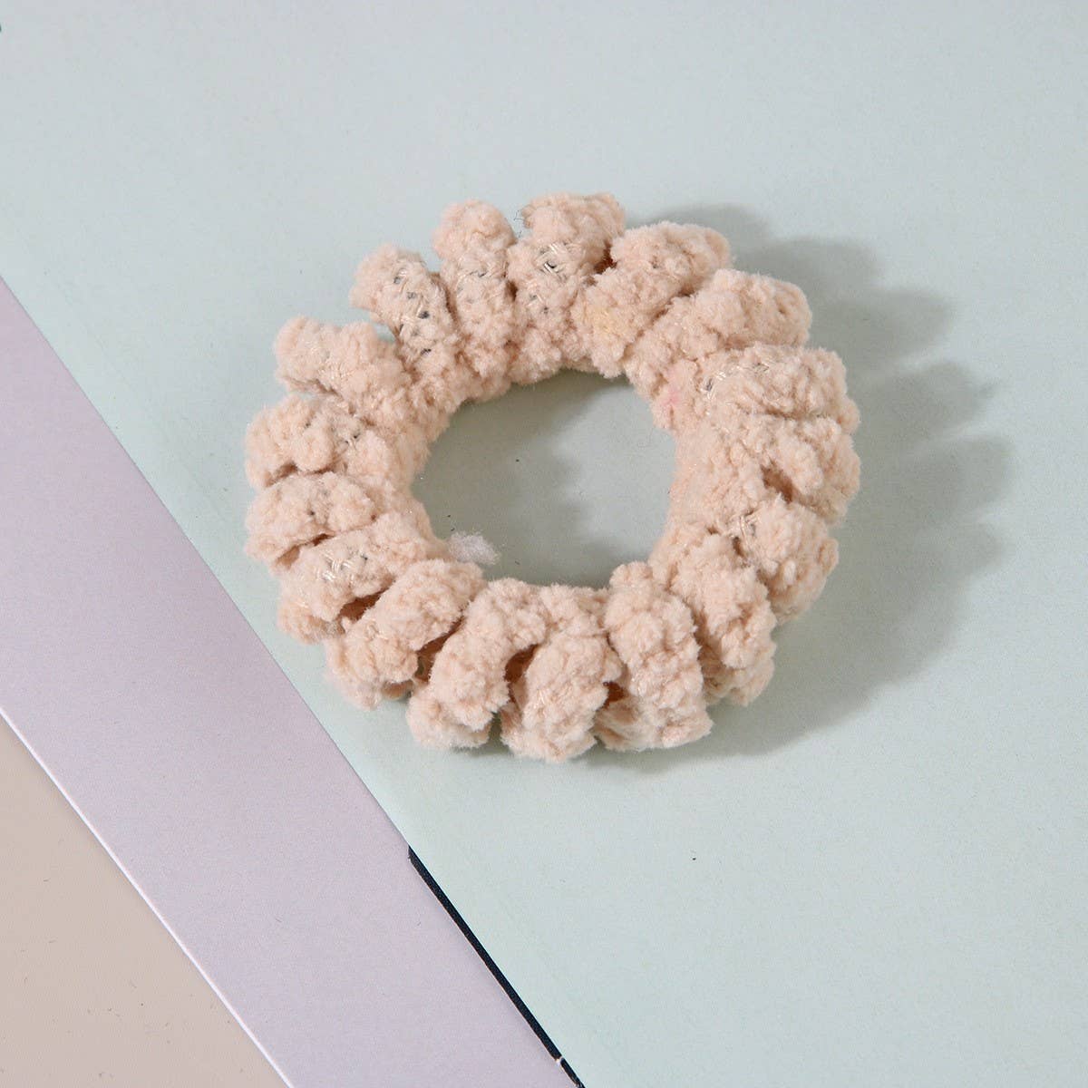 CWAHA07439_FUZZY TELEPHONE CORD HAIR TIE FOR WOMEN