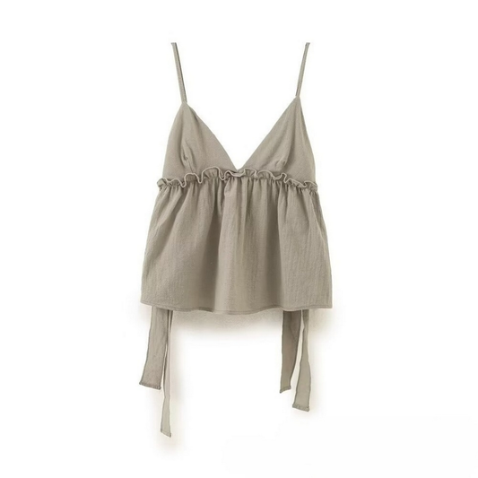 Solid Color Camisole ??French Chic Style_CWTHT0243