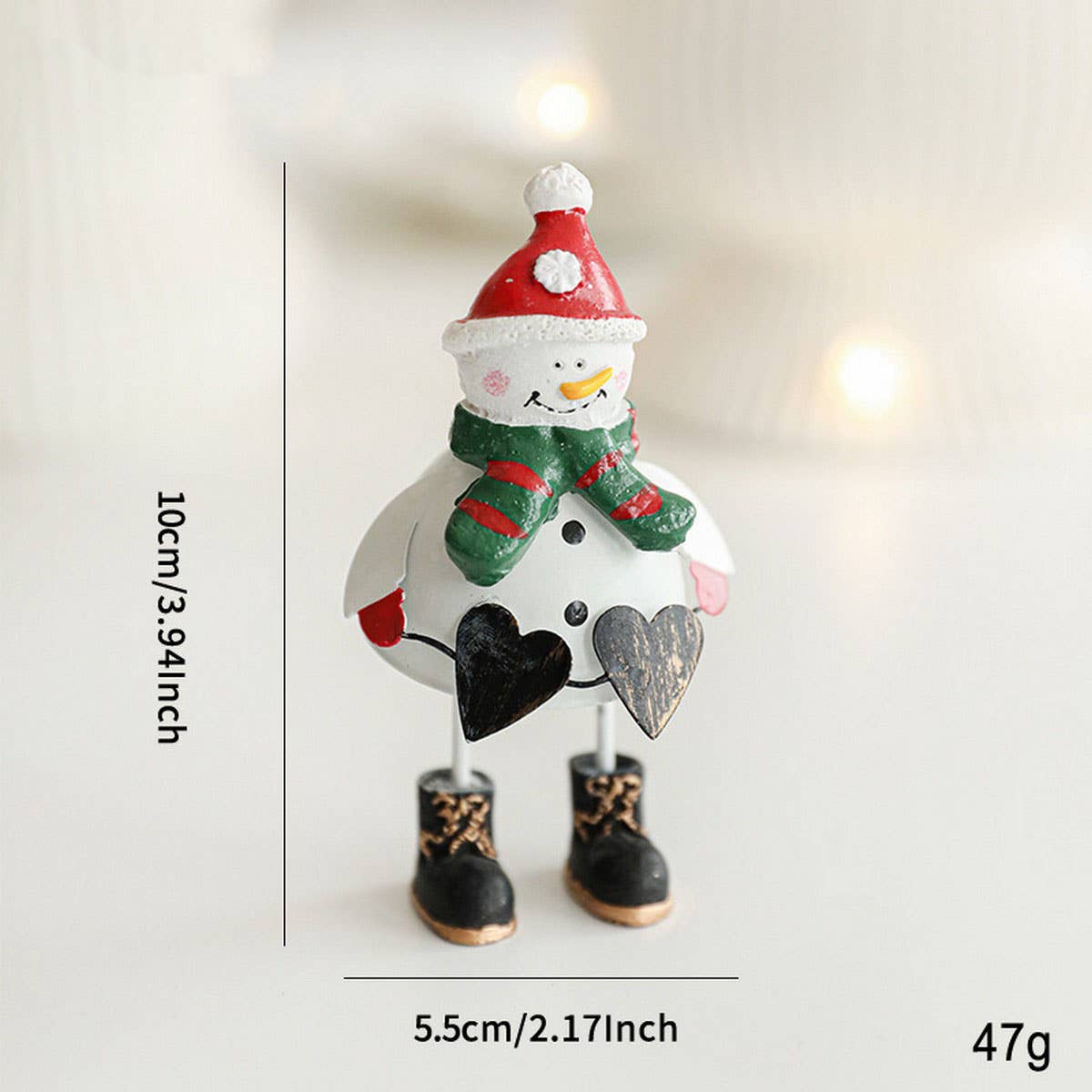 Metal Santa Ornament Christmas Tree Table Decor
