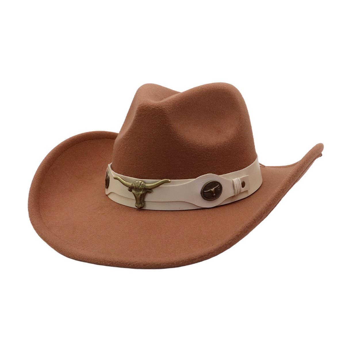Western Ethnic  Felt Cowboy Fedora Hat_CWAH04428
