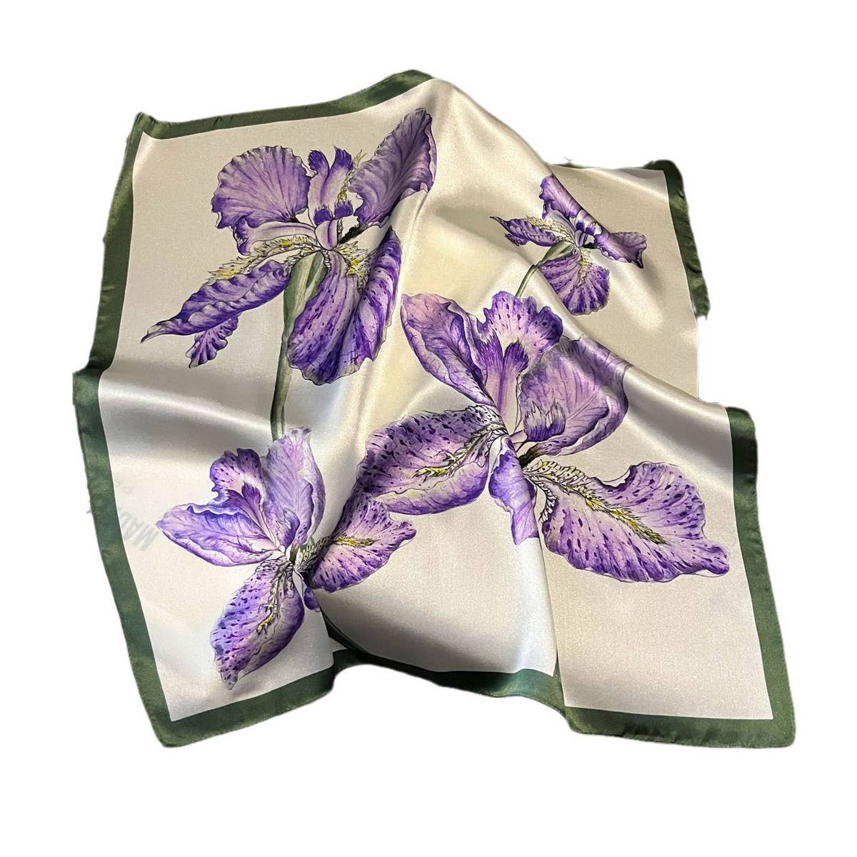Silk Skinny Scarf - Purple Neck & Hair Ribbon