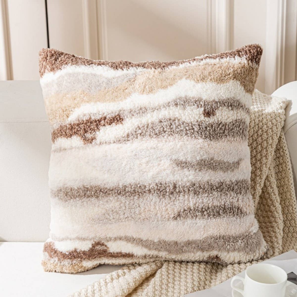 Cream Vintage Sofa Pillow Cover Waist Cushion