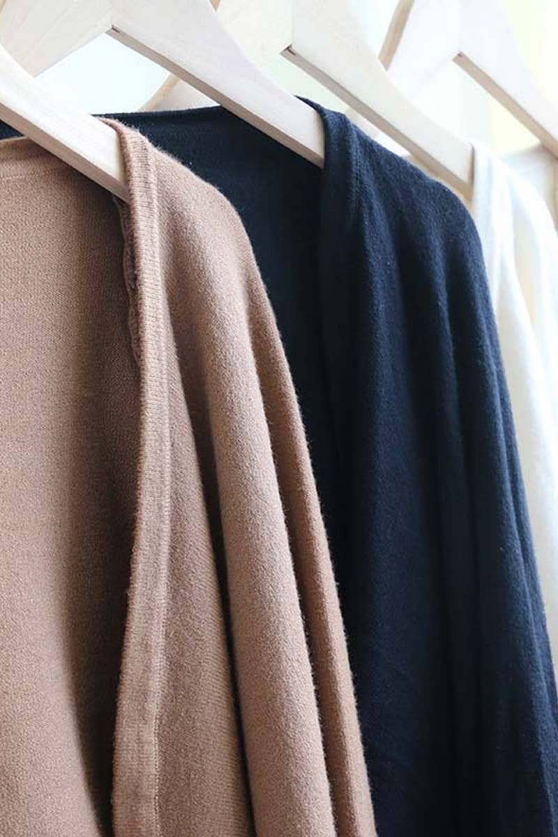 CWOCAL2079_SOLID COLOR SMALL SHAWL SHORT KNITTED CARDIGAN