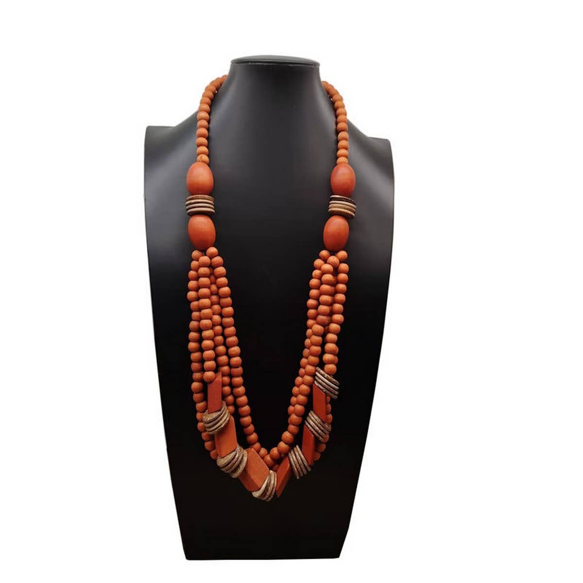 RETRO ETHNIC STYLE WOODEN MULTI-LAYER NECKLACE_CWMM4852