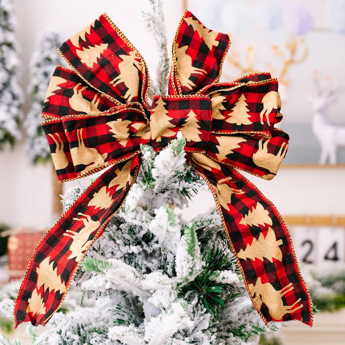 CWMM10252_ST. PATRICK DAY CHRISTMAS RIBBON BOW ORNAMENTS