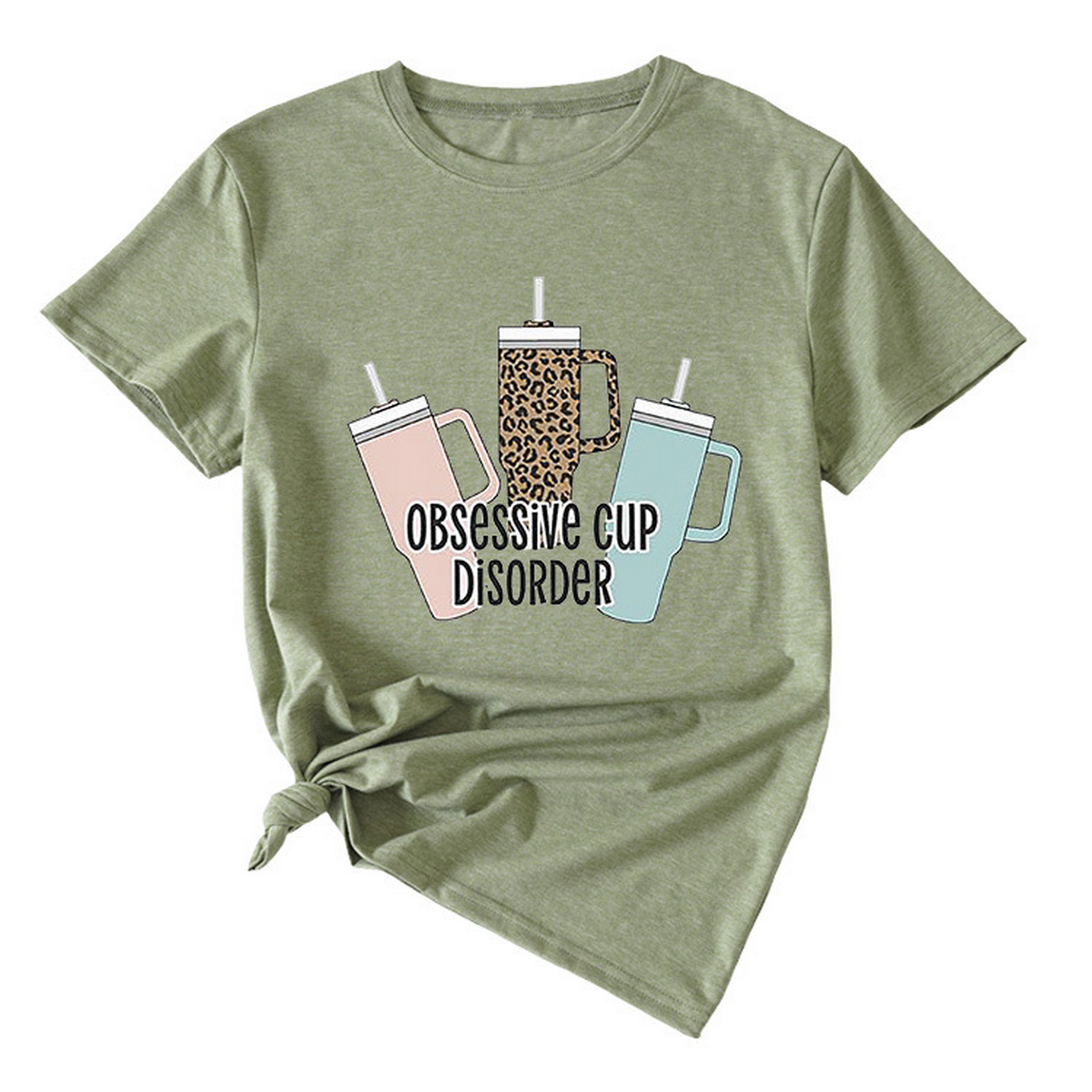Casual Crew Neck Tee ??Coffee Lover Design_CWTTS1494