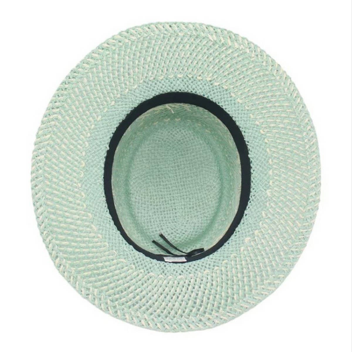 BRITISH RETRO HANDMADE WOVEN STRAW HAT_CWAH1171