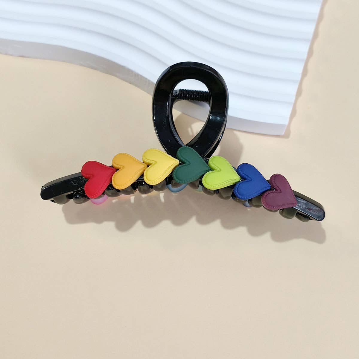 Multicolored Heart Hair Claw Clip ? Stylish & Cute_CWAHA0413