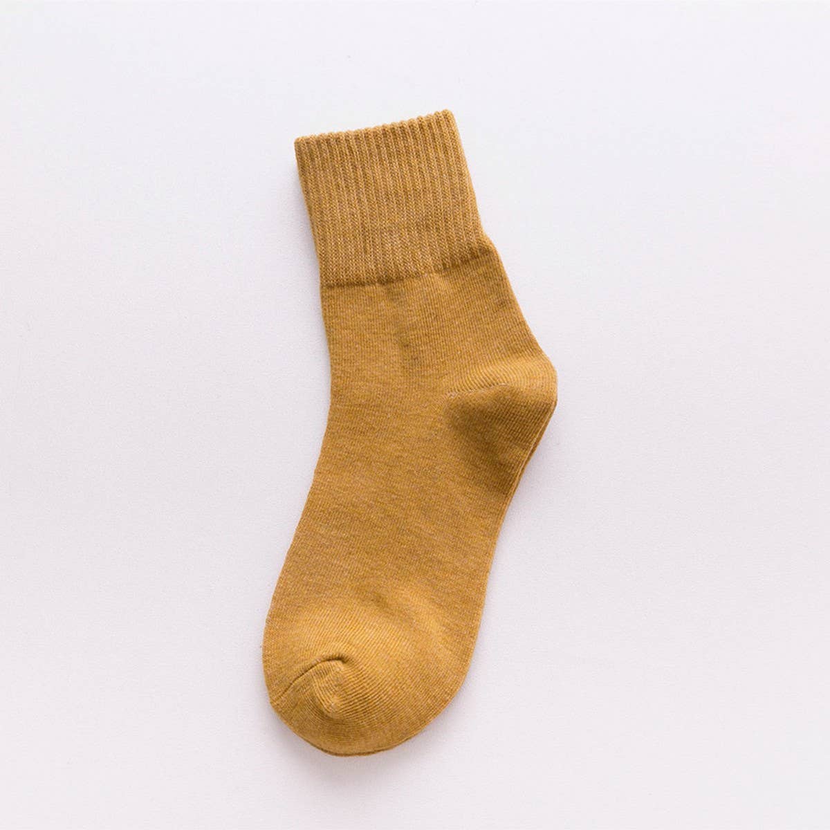 NEW SOLID COLOR HIGH CUFF WOMEN'S MID-CALF SOCKS_CWMS1392