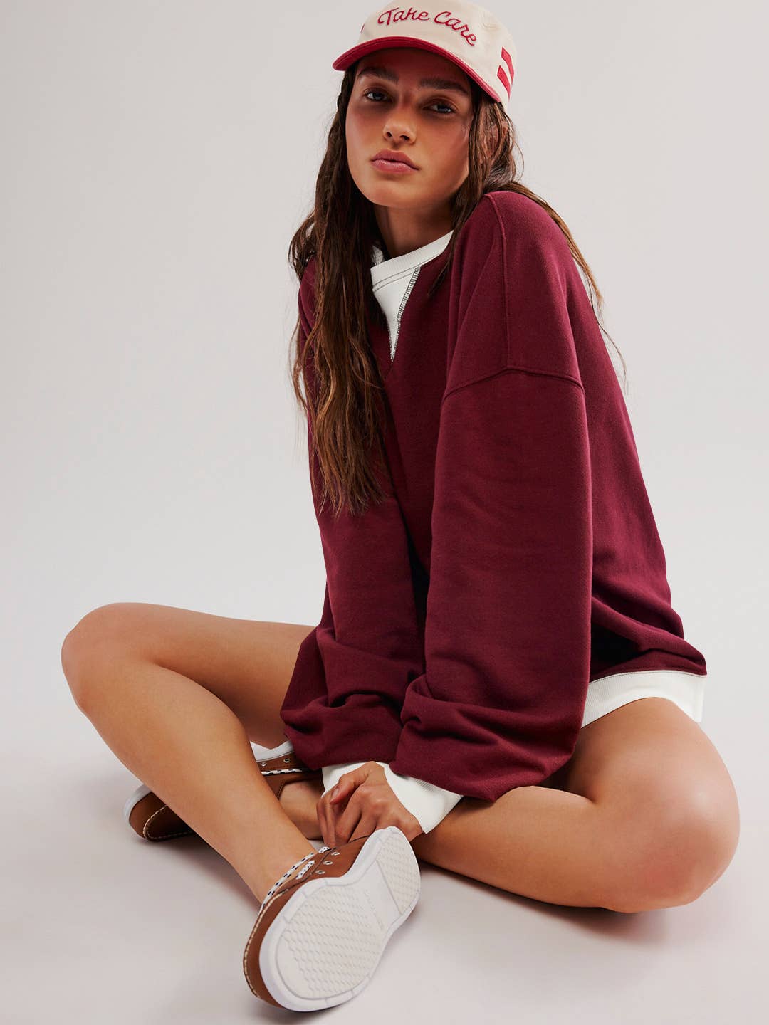 STREET STYLE COLOR COUNTER LONG SLEEVE HOODIE