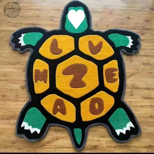 Cute Turtle Rug, Fun Pet-Inspired Room Decor Mat