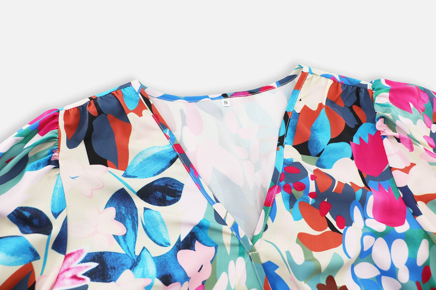 Boho V-Neck Floral Maxi Dress With Waist Tie_Cwdmd5284