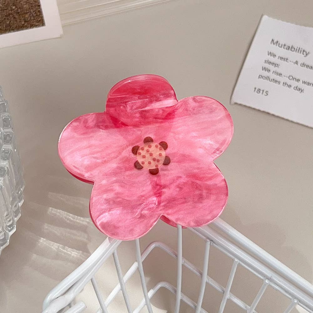 Spring flower grab, sunflower, acrylic hair grab