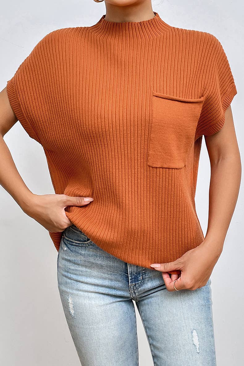 Solid color turtleneck simple thread sweater