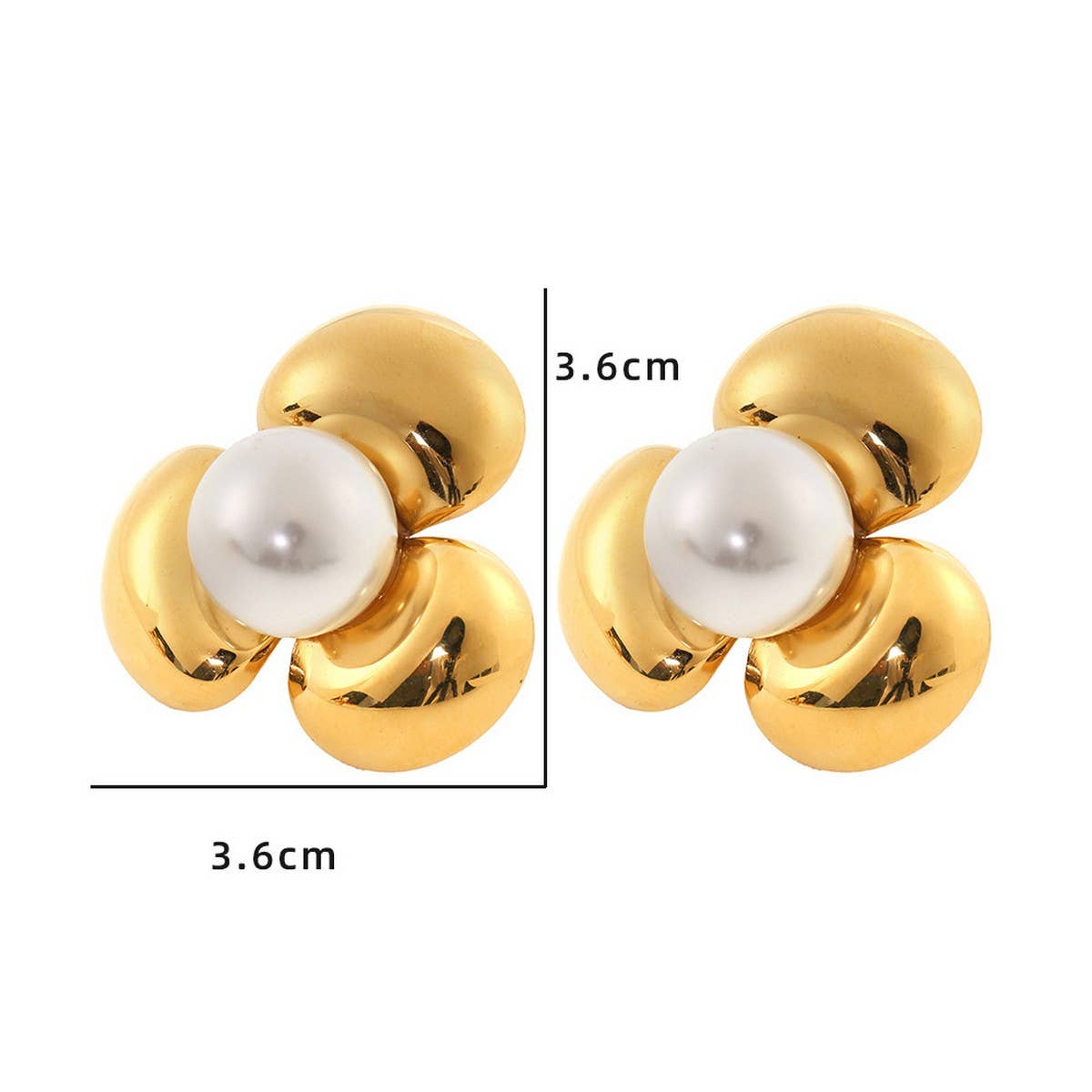 Minimalist 18K Steel Flower Earrings & Ring Set