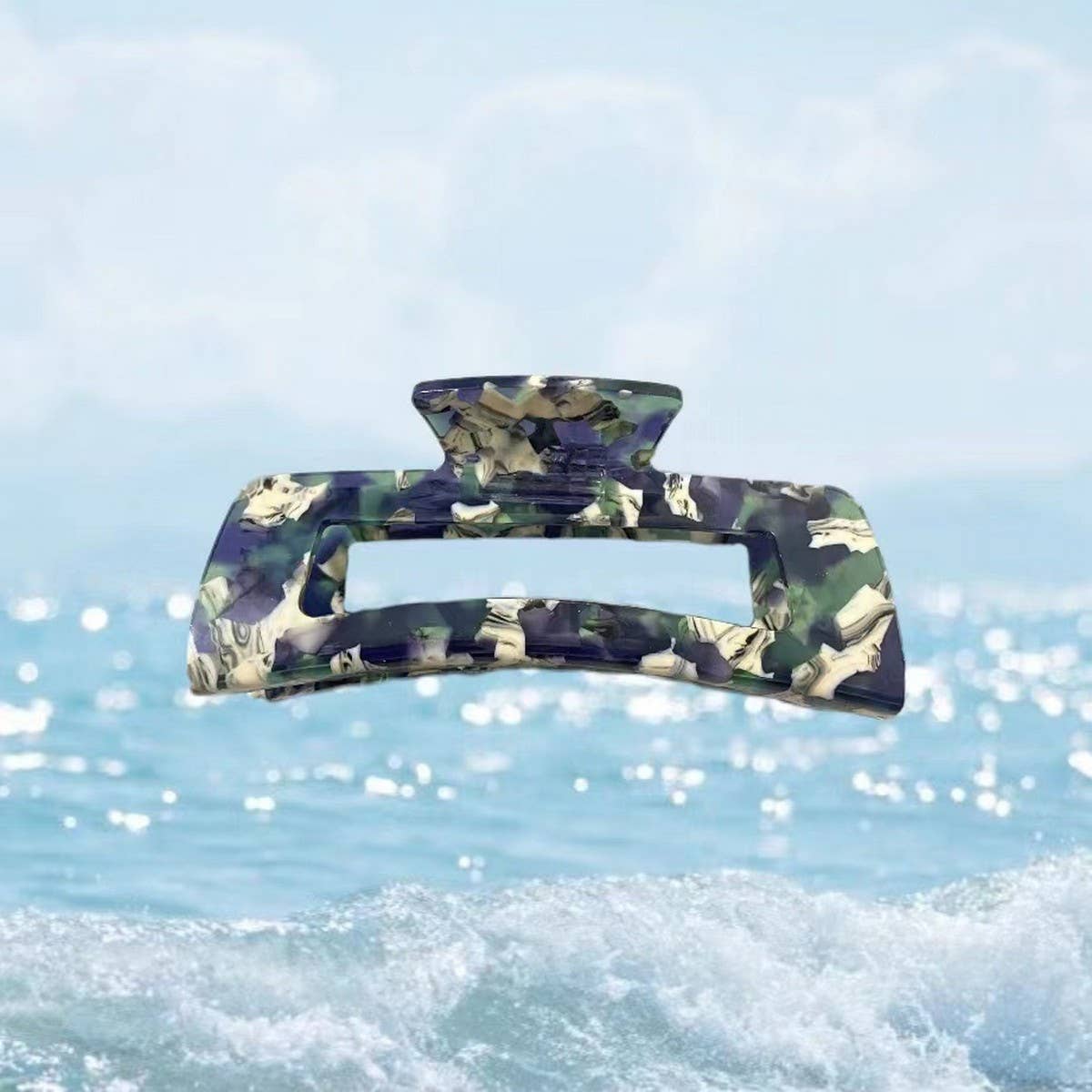 CWAHA1576_DELICATE SQUARE FLORAL LARGE HAIR CLAW CLIP