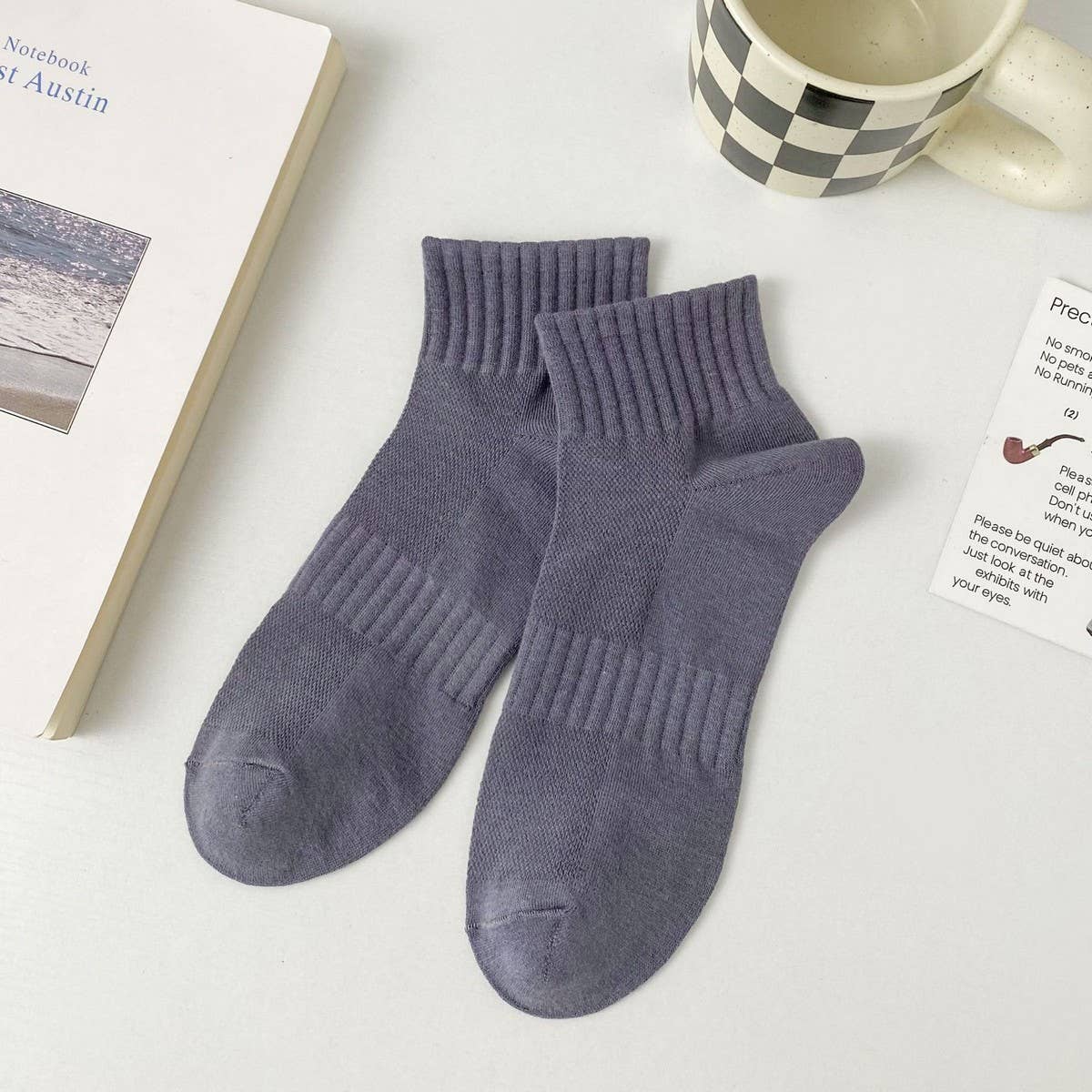 MEN'S BREATHABLE SWEAT-WICKING SPORTS BOAT SOCKS