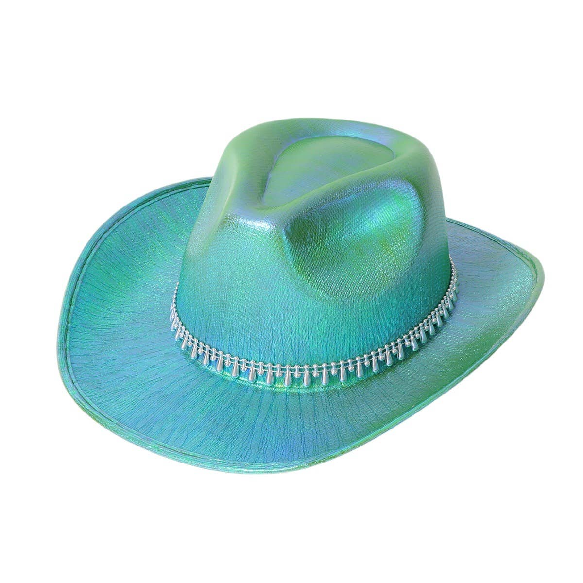 Beaded Teardrop Decor Fedora Cowboy Hat_CWAH3636