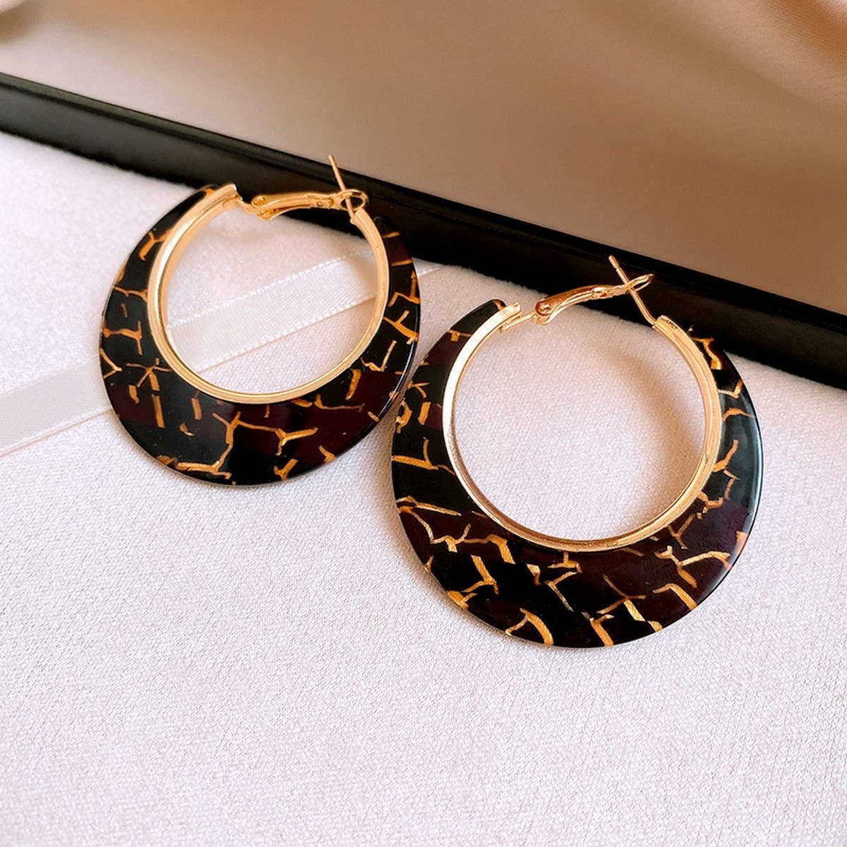 LEOPARD GEOMETRIC VINTAGE EARRINGS