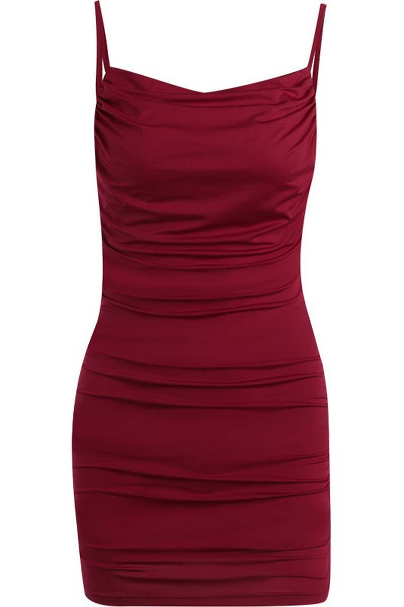 CWDSD6727_SOLID COLOR KNITTED SEXY BACKLESS SUSPENDER DRESS