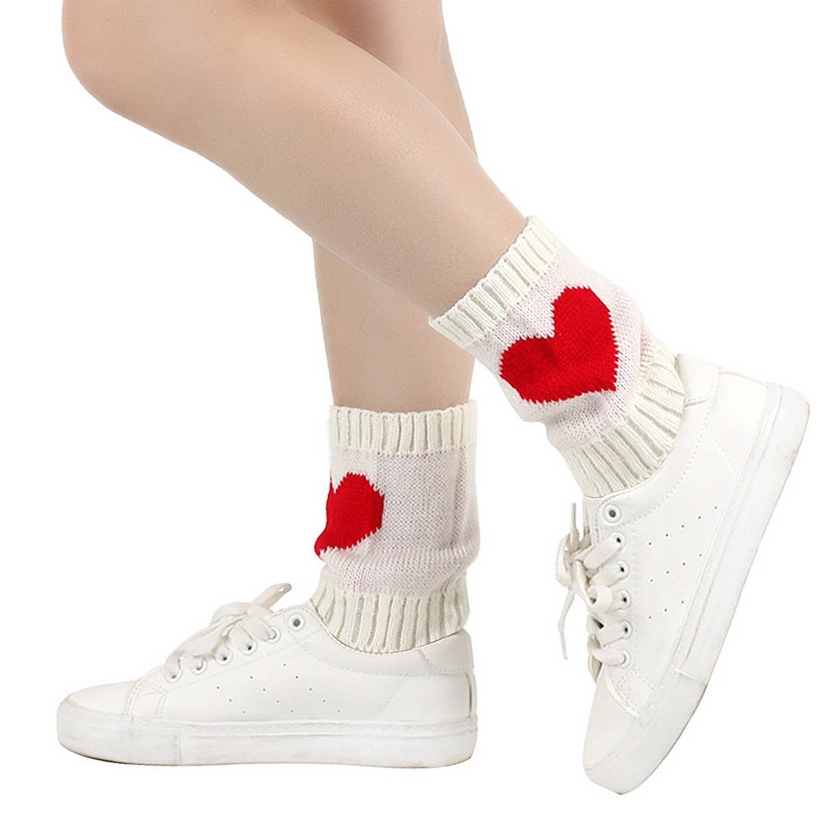 CWMS02724_HEART ANKLE LEG WARMERS WINTER BOOT COVERS