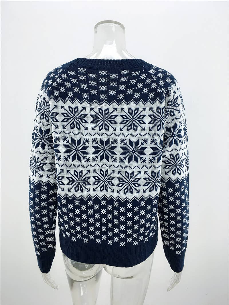 KNIT CHRISTMAS LONG-SLEEVED TURTLENECK SWEATER