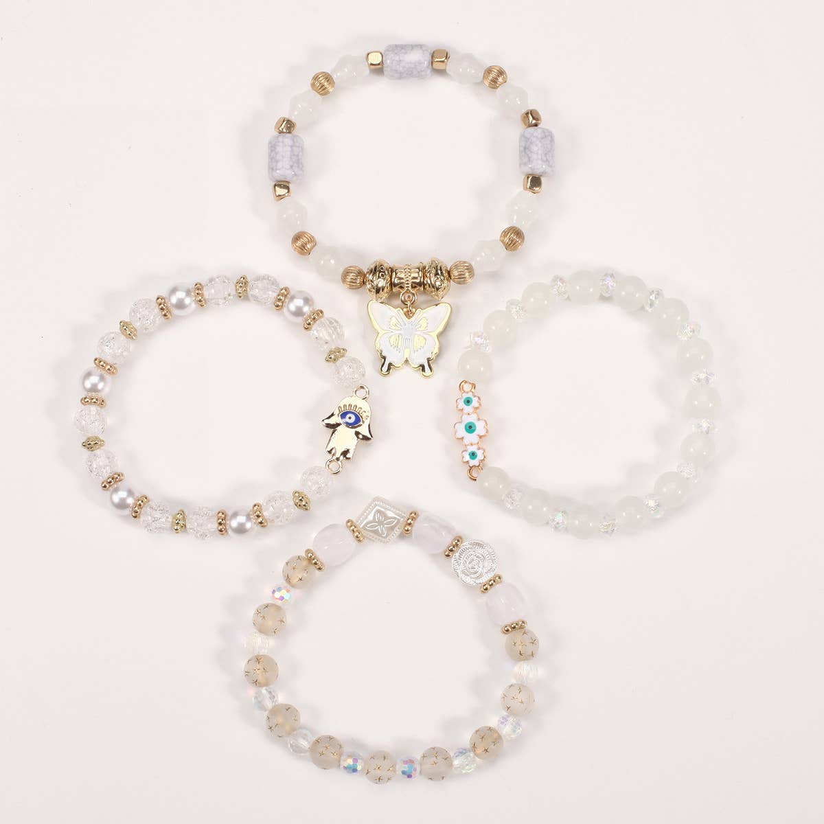 MULTI-LAYER BUTTERFLY AND FLOWER BRACELET