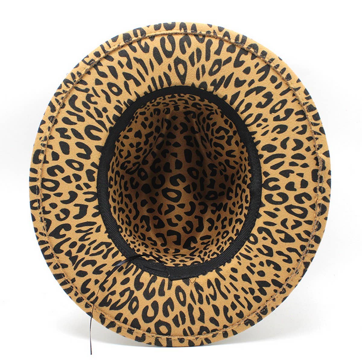 FASHIONABLE LEOPARD WOOL JAZZ HAT WITH WIDE BRIM_CWAH2564