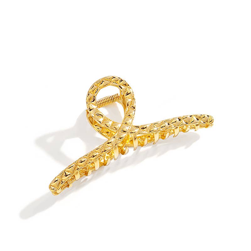 Geometric dark elegant metal clipper hair clips