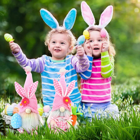 EASTER BUNNY PLUSH DOLL PINK DOLL ORNAMENTS