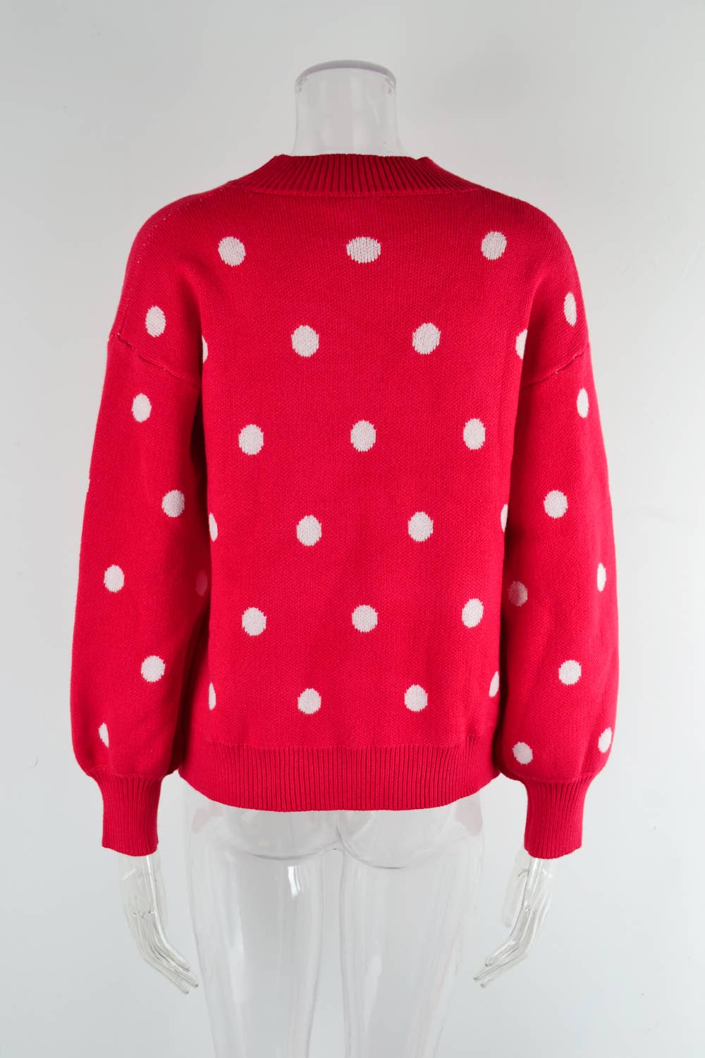 SWEATER KNIT SWEATER POLKA DOT PULLOVER SWEATER