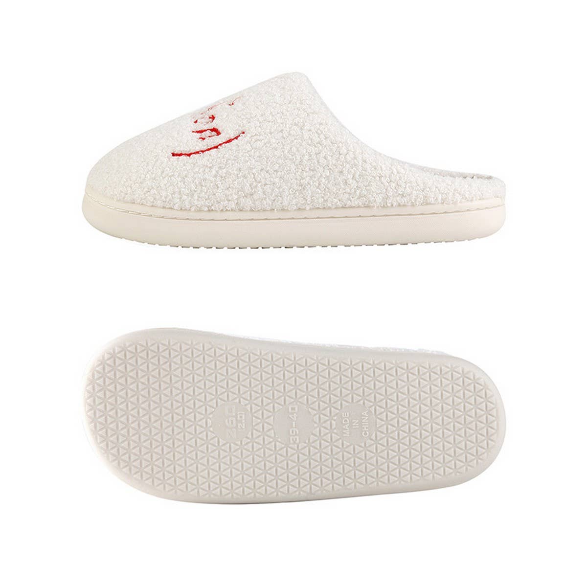 FONT PATTERN CARTOON WINTER WARM COTTON SLIPPERS