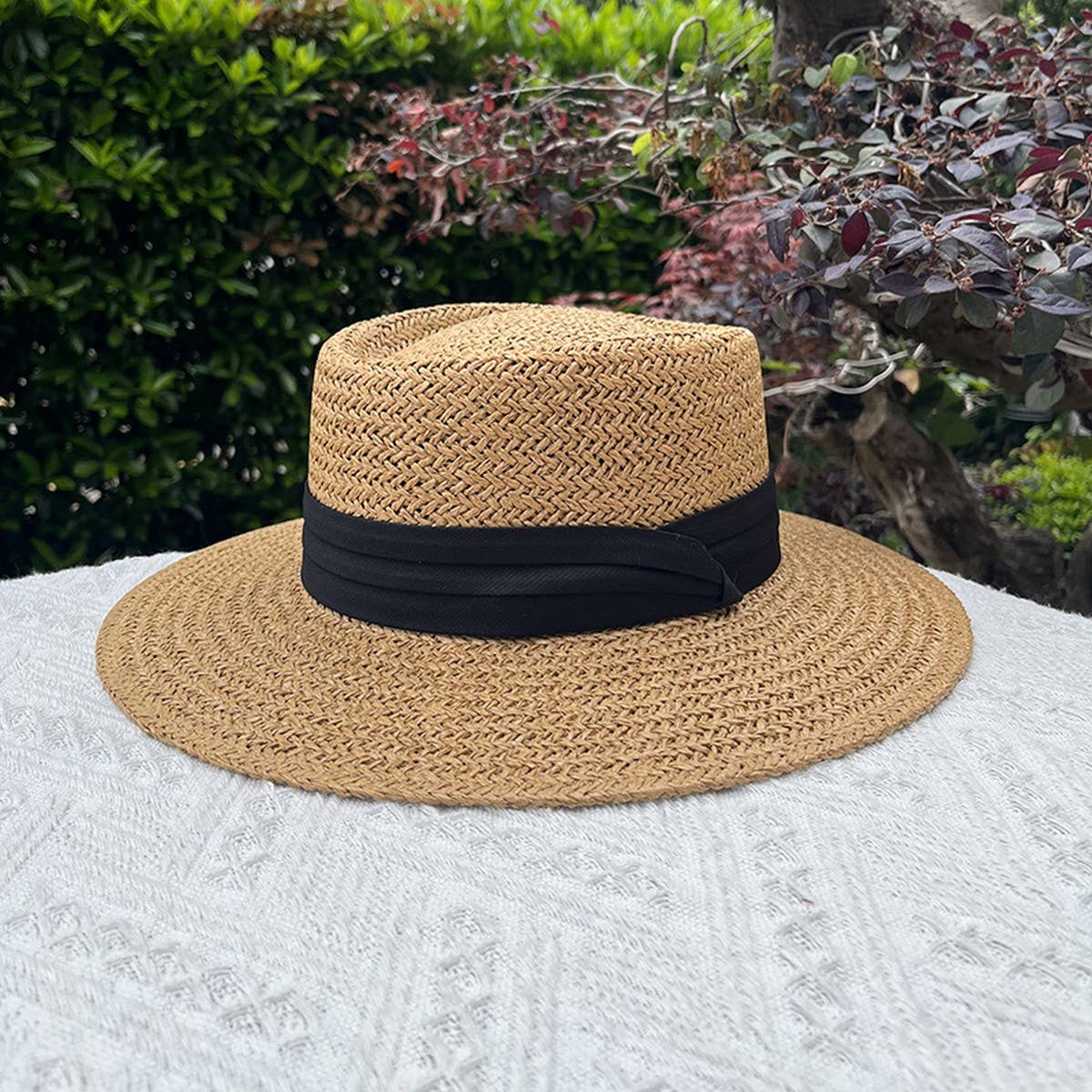 BEACH VACATION SUN FEDORA STRAW HATS FOR WOMEN_CWAH1151