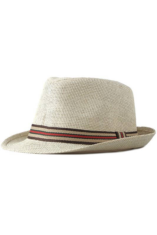 STRAW SUNSHADE BEACH FEDORA_CWAH057