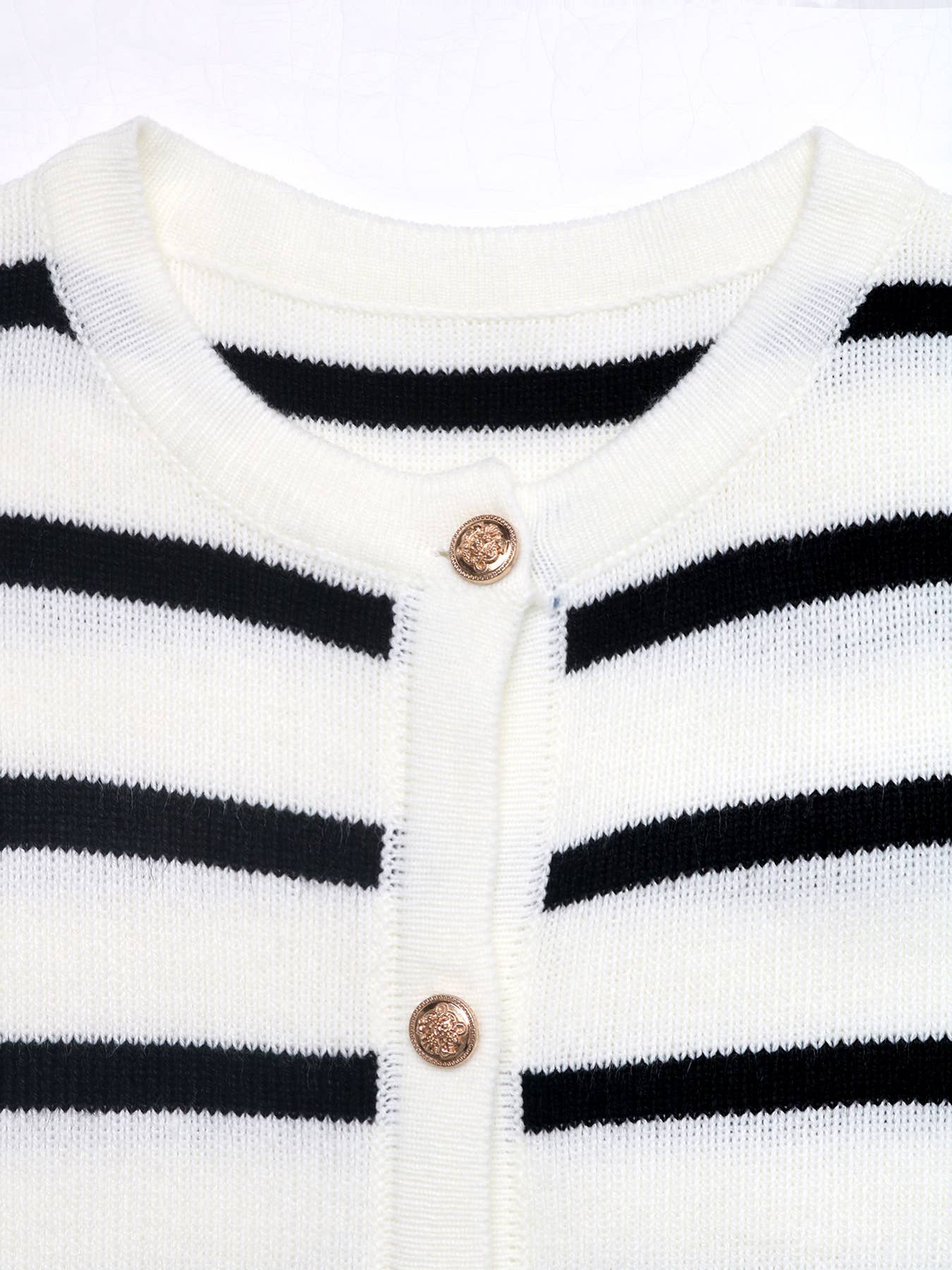 Striped color-blocking long sleeve knit cardigan