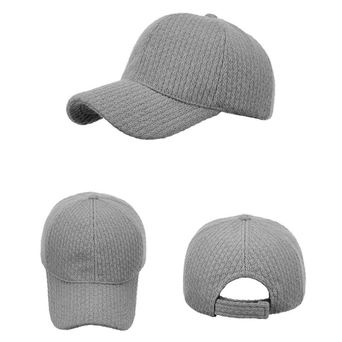 KNIT THICK WARM BASEBALL CAP CAP