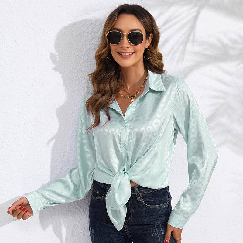 Women's satin fancy shirt