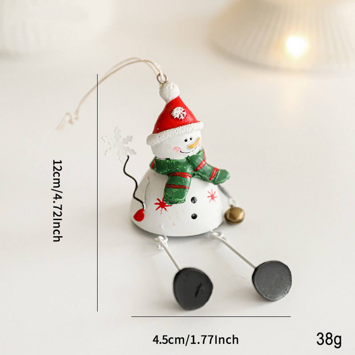 Metal Santa Ornament Christmas Tree Table Decor